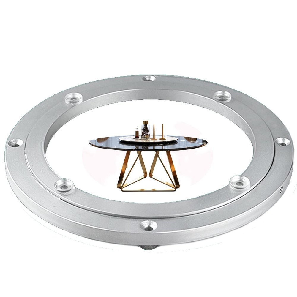 Aluminium Lazy Susan Turntable Bearing 360 Degree Rotating Swivel Base Heavy Duty Lazy Susan Hardware Round Rotating Bearing Turntable Base For Kitchen Dining Table