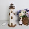 wovorins Wooden Lighthouse Decoration with Lights Nautical Tabletop Decor Decorative Tower Light Beach Themed Centerpieces Wood Coastal Home Dcor (Off White) view 3
