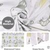 Yeele Winter Shower Curtains Cartoon Birds Bathroom Shower Curtains Snowman Bird with Branches Shower Curtain Waterproof Fabric Lemon Bathroom Curtains Kids Shower Curtain Decor with Hooks,72"x84" view 3