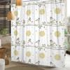 Yeele Winter Shower Curtains Cartoon Birds Bathroom Shower Curtains Snowman Bird with Branches Shower Curtain Waterproof Fabric Lemon Bathroom Curtains Kids Shower Curtain Decor with Hooks,66"x72" view 1