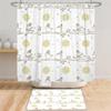 Yeele Winter Shower Curtains Cartoon Birds Bathroom Shower Curtains Snowman Bird with Branches Shower Curtain Waterproof Fabric Lemon Bathroom Curtains Kids Shower Curtain Decor with Hooks,66"x72" view 2