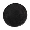 homeemoh 62.99" Round Shaggy Area Rug, Faux Fur Shaggy Nursery Rug Plush Carpets Fluffy Anti-Skid Floor Mats for Bedroom Living Room,Black view 2