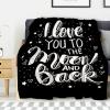 Avalokitesvara i Love You to The Moon and Back Flannel Blanket Super Soft and Warm for Bed Couch Sofa 120x90 Inch King Blanket for Family view 1