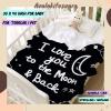 Avalokitesvara I Love You to The Moon and Back Love Stars Flannel Blanket Super Soft and Warm for Bed Couch Sofa 120x90 Inch King Blanket for Family view 3
