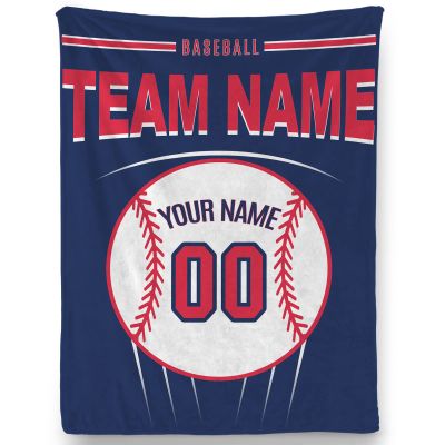 Personalized Custom Name Number Baseball Blanket, Customized Baseball Themed Wall Hanging Blankets for Bedroom Decor , Birthday Gift for Baseball Lovers Fan Adults Men