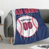 Personalized Custom Name Number Baseball Blanket, Customized Baseball Themed Wall Hanging Blankets for Bedroom Decor , Birthday Gift for Baseball Lovers Fan Adults Men view 2