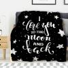 Avalokitesvara I Love You to The Moon and Back Flannel Blanket Super Soft and Warm for Bed Couch Sofa 120x90 Inch King Blanket for Family view 1