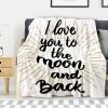 Avalokitesvara I Love You to The Moon and Back Flannel Blanket Super Soft and Warm for Bed Couch Sofa 120x90 Inch King Blanket for Family view 1