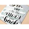 Avalokitesvara I Love You to The Moon and Back Flannel Blanket Super Soft and Warm for Bed Couch Sofa 120x90 Inch King Blanket for Family view 2