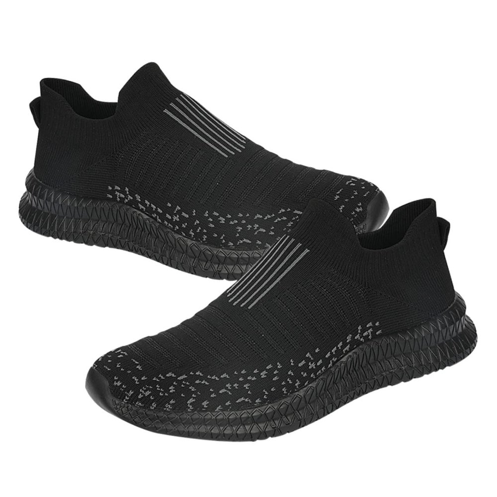 Levemolo 1pair Breathable Lightweight Sports Shoes for Running Mesh Casual Sneakers for Outdoor Activities Comfortable and Design for Travel and Everyday Wear Black