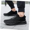 Levemolo 1pair Breathable Lightweight Sports Shoes for Running Mesh Casual Sneakers for Outdoor Activities Comfortable and Design for Travel and Everyday Wear Black view 2