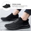 Levemolo 1pair Breathable Lightweight Sports Shoes for Running Mesh Casual Sneakers for Outdoor Activities Comfortable and Design for Travel and Everyday Wear Black view 4