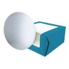Baked with Love 90282 Teal Blue Printed Cake Box and Board, 10 Inch Colourful Windowed Treat Box and Silver Card For Birthday, Celebrations, Parties. 10" Box and Board view 1