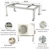 Air Conditioner Support Bracket, Galvanized Steel Condenser Stand for Outdoor AC Unit, Heavy Duty Ground Stand for Ductless Mini Split Air Conditioner & HVAC, Universal AC Bracket Heat Pump Base view 2