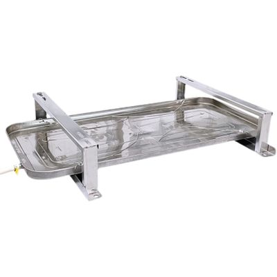 Fadiadem Air Conditioner Support Bracket with Condensate Drain Pan, Ground Stand for Mini Split Air Conditioners Heat Pump System, Stainless Steel Drip Tray Heavy Duty Condenser Stand