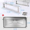 Fadiadem Air Conditioner Support Bracket with Condensate Drain Pan, Ground Stand for Mini Split Air Conditioners Heat Pump System, Stainless Steel Drip Tray Heavy Duty Condenser Stand view 3