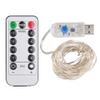 Fantasee Copper Wire String Lights USB Powered LED Fairy Lights 8 Modes with Timer Remote Control for Home Bedroom Birthday Party Wedding Christmas Festival Decor (32.8ft 100leds, Red) view 3