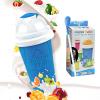 DASZERX Slushie Maker Cup - Quick Frozen Magic Slushy Maker Cup, DIY Homemade Squeeze Icy Cup, Portable Smoothie Slushie Cup with Spoon and Straw for Juices, Milk and Slushies Maker (Blue) view 1
