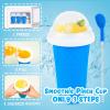 DASZERX Slushie Maker Cup - Quick Frozen Magic Slushy Maker Cup, DIY Homemade Squeeze Icy Cup, Portable Smoothie Slushie Cup with Spoon and Straw for Juices, Milk and Slushies Maker (Blue) view 3