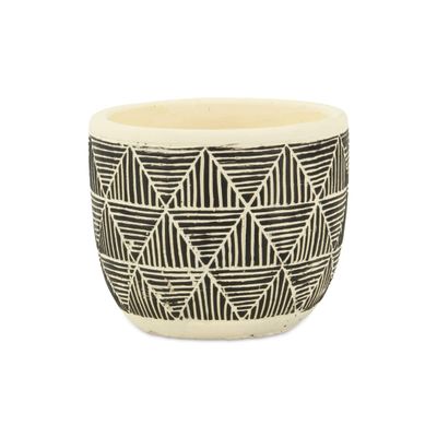 Cheung's 5786L 5.75 x 5.75 x 4.75 in. Sankabe Banded Pyramid Pot