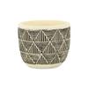 Cheung's 5786L 5.75 x 5.75 x 4.75 in. Sankabe Banded Pyramid Pot view 1