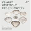 KALIFANO Quartz Heart Carving with Healing & Calming Effects - High Energy Reiki Worry Cuarzo Crystal Used for Soothing Anxiety and Stability (Information Card Included) view 4