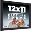 12x11 Frame Black Real Wood Picture Frame Width 0.75 Inches | Interior Frame Depth 0.5 Inches | Noir Classique Mid Century Photo Frame Complete with UV Acrylic, Foam Board Backing & Hanging Hardware view 1