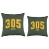 305 Miami FL Arched Athletic Design Throw Pillow view 3