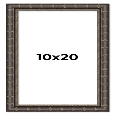 10x20 Frame Black Bamboo Solid Wood Picture Frame Width 1.5 Inches | Interior Frame Depth 0.5 Inches | Balcoca Black Bamboo Photo Frame Complete with UV Acrylic, Foam Board Backing & Hanging Hardware