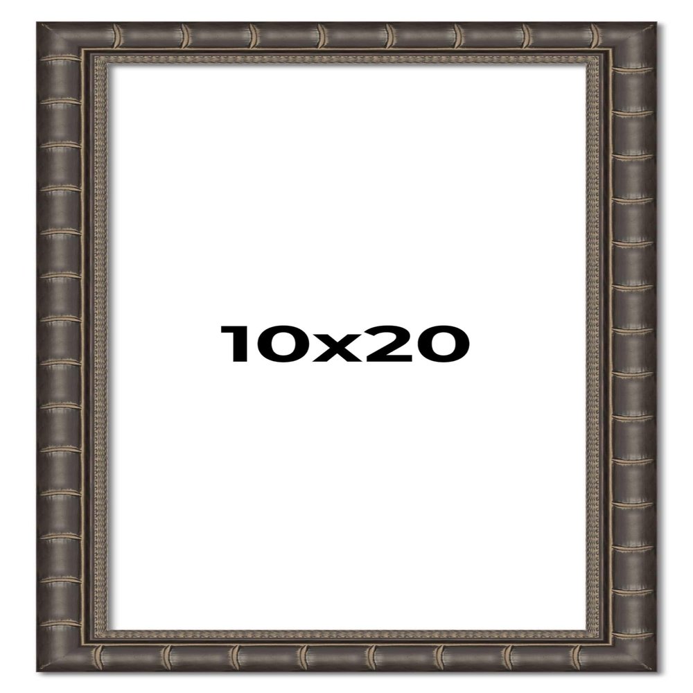 10x20 Frame Black Bamboo Solid Wood Picture Frame Width 1.5 Inches | Interior Frame Depth 0.5 Inches | Balcoca Black Bamboo Photo Frame Complete with UV Acrylic, Foam Board Backing & Hanging Hardware