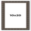 10x20 Frame Black Bamboo Solid Wood Picture Frame Width 1.5 Inches | Interior Frame Depth 0.5 Inches | Balcoca Black Bamboo Photo Frame Complete with UV Acrylic, Foam Board Backing & Hanging Hardware view 1
