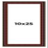 10x25 Frame Mahogany Brown with Gold Trim | Solid Wood Picture Frame Width 1.5 Inches | Interior Depth 0.5 Inches | Charles Executive Frame with UV Acrylic, Foam Board Backing & Hanging Hardware view 1