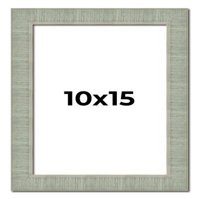 10x15 Frame Green Desert Pear Solid Wood Picture Frame | 1.625 Inch Moulding Width | Interior Frame Depth 0.5 Inches | Sonoma Distressed Photo Frame Complete with UV Acrylic Plexiglass, Foam Board