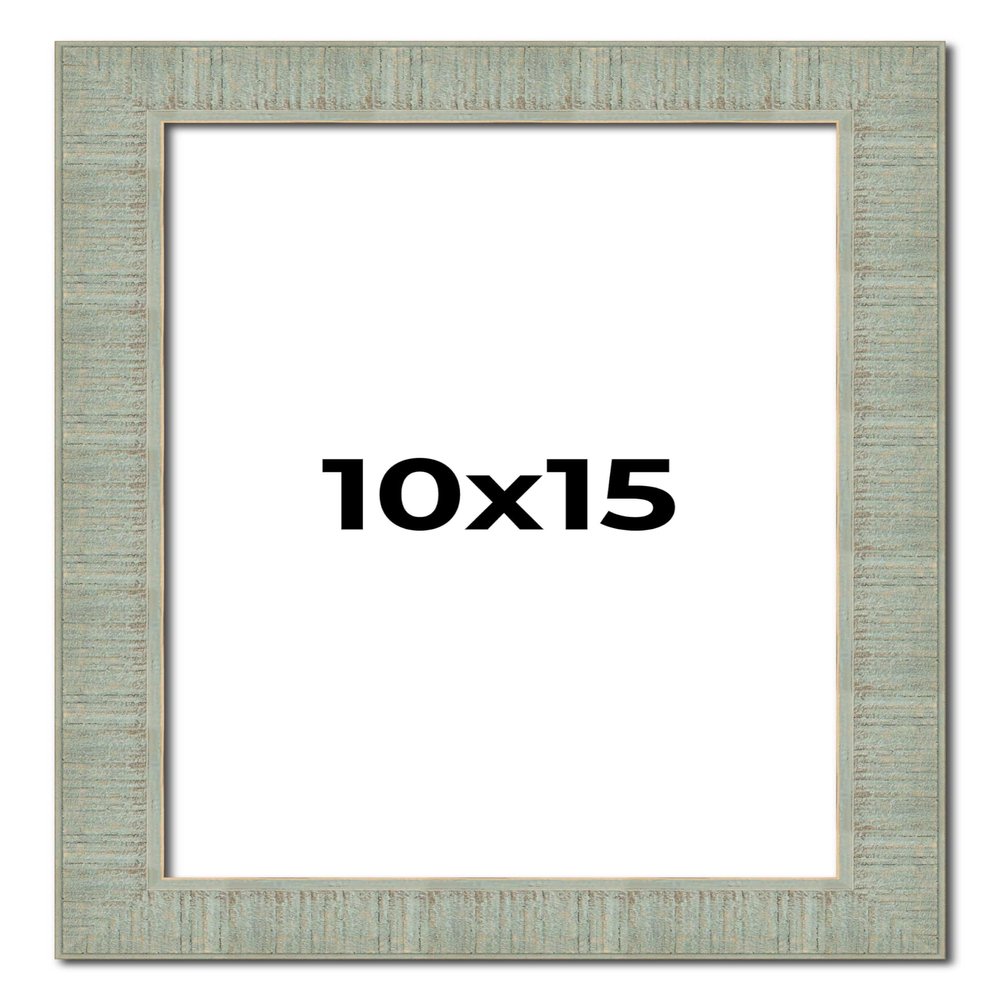 10x15 Frame Green Desert Pear Solid Wood Picture Frame | 1.625 Inch Moulding Width | Interior Frame Depth 0.5 Inches | Sonoma Distressed Photo Frame Complete with UV Acrylic Plexiglass, Foam Board