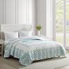 Beatrice Home Fashions Mafalda Embroidered Bedspread, Lightweight, All-Season, Full, Blue view 2