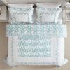 Beatrice Home Fashions Mafalda Embroidered Bedspread, Lightweight, All-Season, Full, Blue view 3