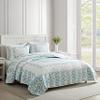 Beatrice Home Fashions Mafalda Embroidered Bedspread, Lightweight, All-Season, Full, Blue view 4