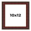 10x12 Frame Mahogany Brown with Gold Trim | Solid Wood Picture Frame Width 1.5 Inches | Interior Depth 0.5 Inches | Charles Executive Frame with UV Acrylic, Foam Board Backing & Hanging Hardware view 1