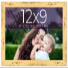 12x9 Frame Yellow Real Wood Picture Frame Width 1.25 Inches | Interior Depth 0.5 Inches | Finley Yellow Distressed Photo Frame Complete with UV Acrylic, Foam Board Backing & Hanging Hardware view 1