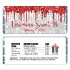 Cathy Wraps Glitter Drip Personalized Candy Bar Wrappers, Birthday Party Favors, Chocolate Bar Labels for Baby Shower, Bridal Shower, Pack of 20 (Red/White) view 1