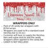 Cathy Wraps Glitter Drip Personalized Candy Bar Wrappers, Birthday Party Favors, Chocolate Bar Labels for Baby Shower, Bridal Shower, Pack of 20 (Red/White) view 2