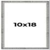10x18 Frame Silver Grey Distressed Solid Wood Picture Frame | 0.75 Inch Moulding Width | Interior Depth 0.5 Inches | Kingsley Silver Rustic Frame with UV Acrylic, Foam Board Backing & Hanging Hardware view 1
