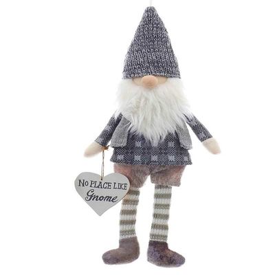 Gnome Ornament Holding Heart Sign, 15 inch, No Place Like Gnome, 1 EA