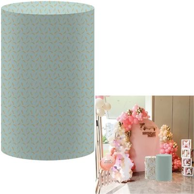 FiVan Easter Pedestal Cover Plinth Cover Birthday Party Props Elastic Stretch Spandex Pedestal Cover for Metal Cylinder Stands NO-1637