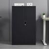 CNANXU Metal Storage Cabinet with Locking Doors and 2 Adjustable Shelves, Small Lockable Storage Cabinets with Lock for Garage Home Office and All The Places You Need (Black) view 1