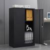 CNANXU Metal Storage Cabinet with Locking Doors and 2 Adjustable Shelves, Small Lockable Storage Cabinets with Lock for Garage Home Office and All The Places You Need (Black) view 4