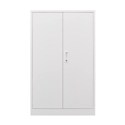 CNANXU Metal Storage Cabinet with Locking Doors and 2 Adjustable Shelves, Small Lockable Storage Cabinets with Lock for Garage Home Office and All The Places You Need (White)