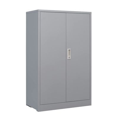 CNANXU Metal Storage Cabinet with Locking Doors and 2 Adjustable Shelves, Small Lockable Storage Cabinets with Lock for Garage Home Office and All The Places You Need (Gray)