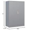 CNANXU Metal Storage Cabinet with Locking Doors and 2 Adjustable Shelves, Small Lockable Storage Cabinets with Lock for Garage Home Office and All The Places You Need (Gray) view 3