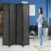 4 Panel Bamboo Room Divider 6 Ft Tall 6 Ft Wide Room Dividers and Folding Privacy Screens Privacy Wall Divider Folding Room Partitions and Dividers, Portable and Lightweight Separadores De Cuartos view 1